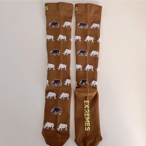 FIGS New Rhino Compression Socks EXTREMES Large Unisex Brown White Black